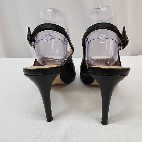Tahari Size 9 Women's Black Leather Pointy Toe 4" Heel K - Picture 4 of 10